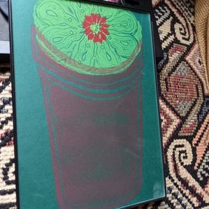 Framed cactus print 5x7"